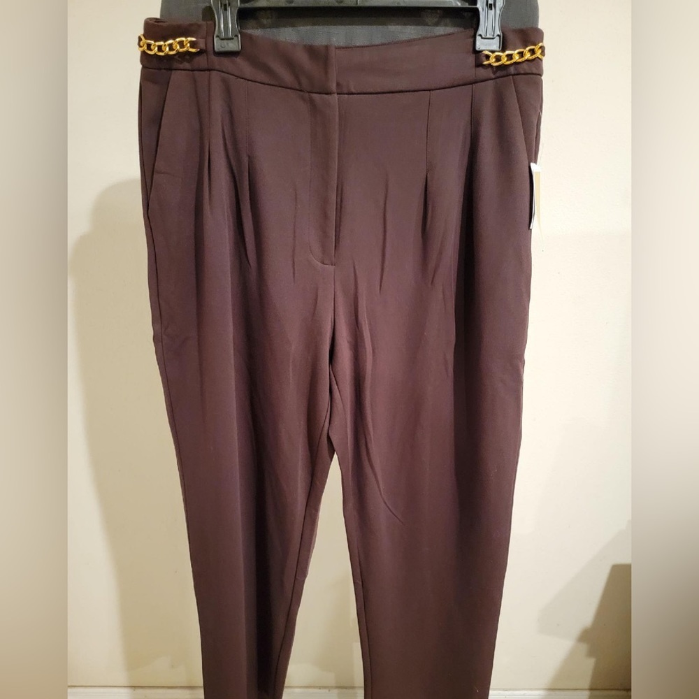 Michael Kors Basics Brown Pants‎ GOLD
Accents Women Size Large W/Pockets